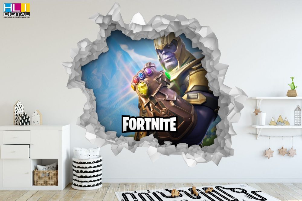 Pared rota 3D Fornite