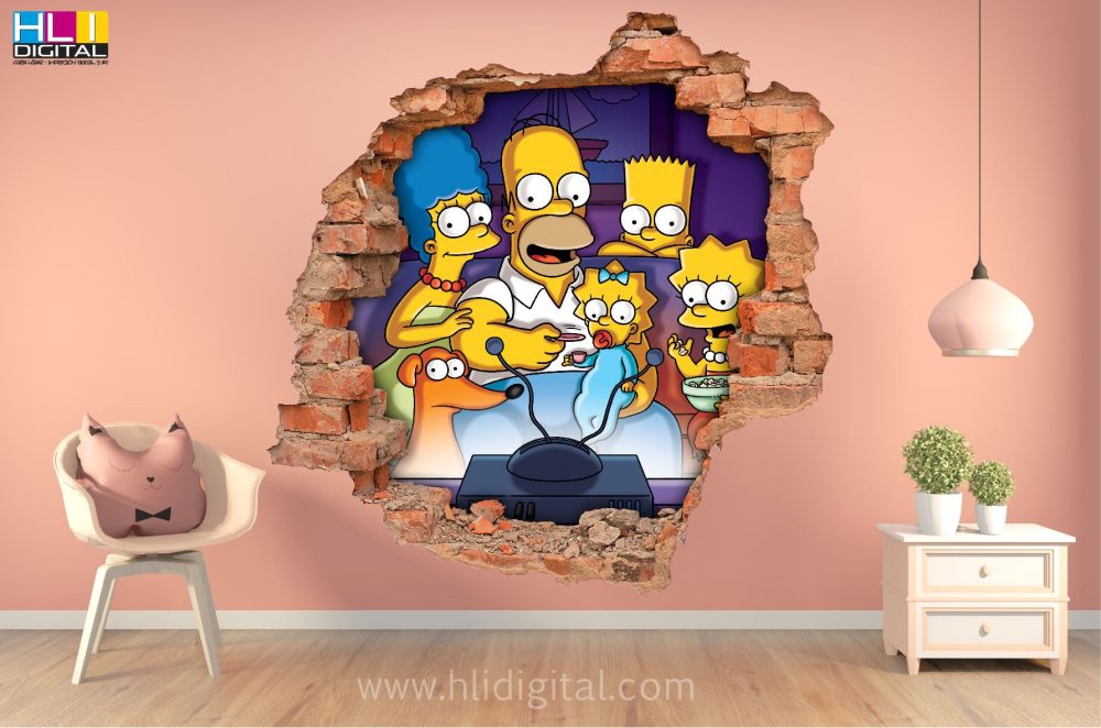 Pared rota 3D simpsons VP3D004 - Imagen 2