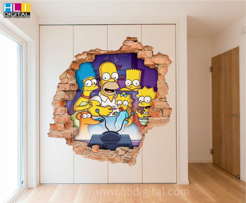 Pared rota 3D simpsons VP3D004 - Imagen 4