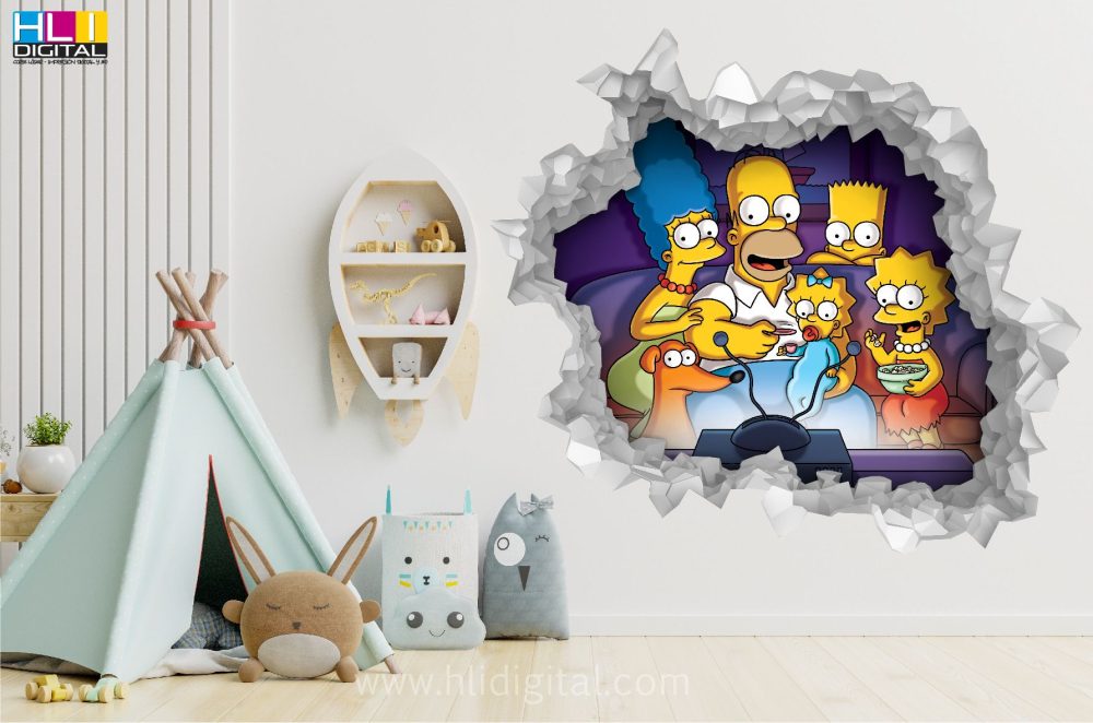 Pared rota 3D simpsons VP3D005 - Imagen 2