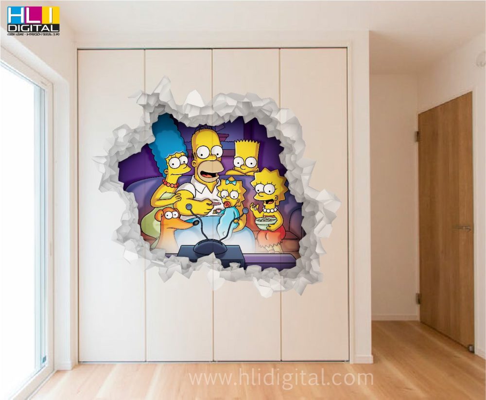 Pared rota 3D simpsons VP3D005 - Imagen 4