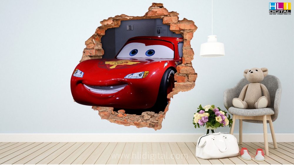 Pared rota 3D Cars VP3D006 - Imagen 2