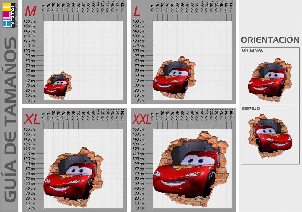 Pared rota 3D Cars VP3D006 - Imagen 6