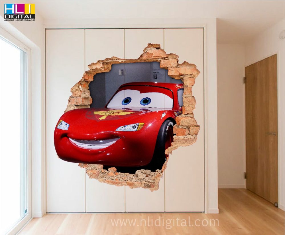 Pared rota 3D Cars VP3D006 - Imagen 4