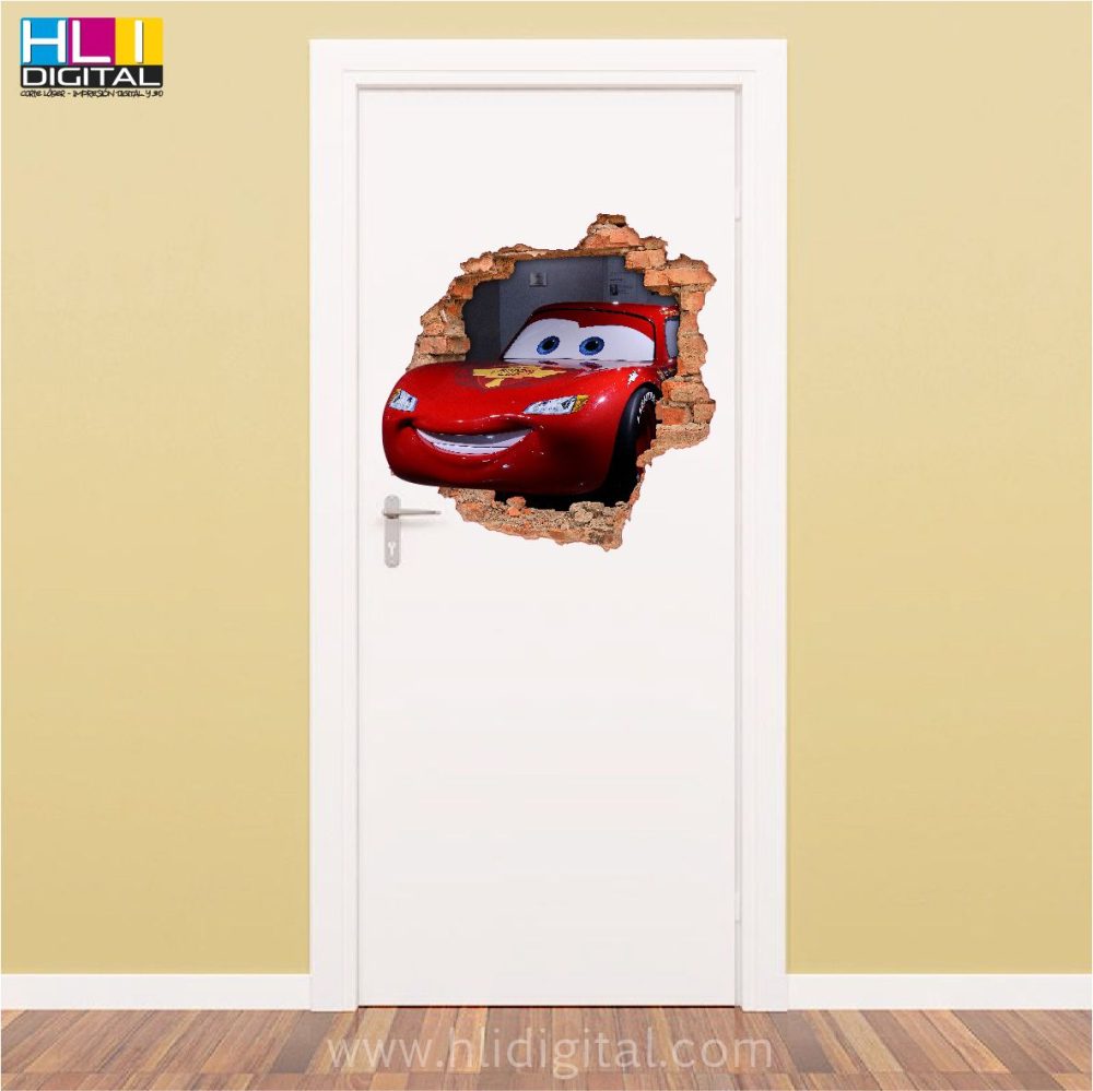 Pared rota 3D Cars VP3D006 - Imagen 5