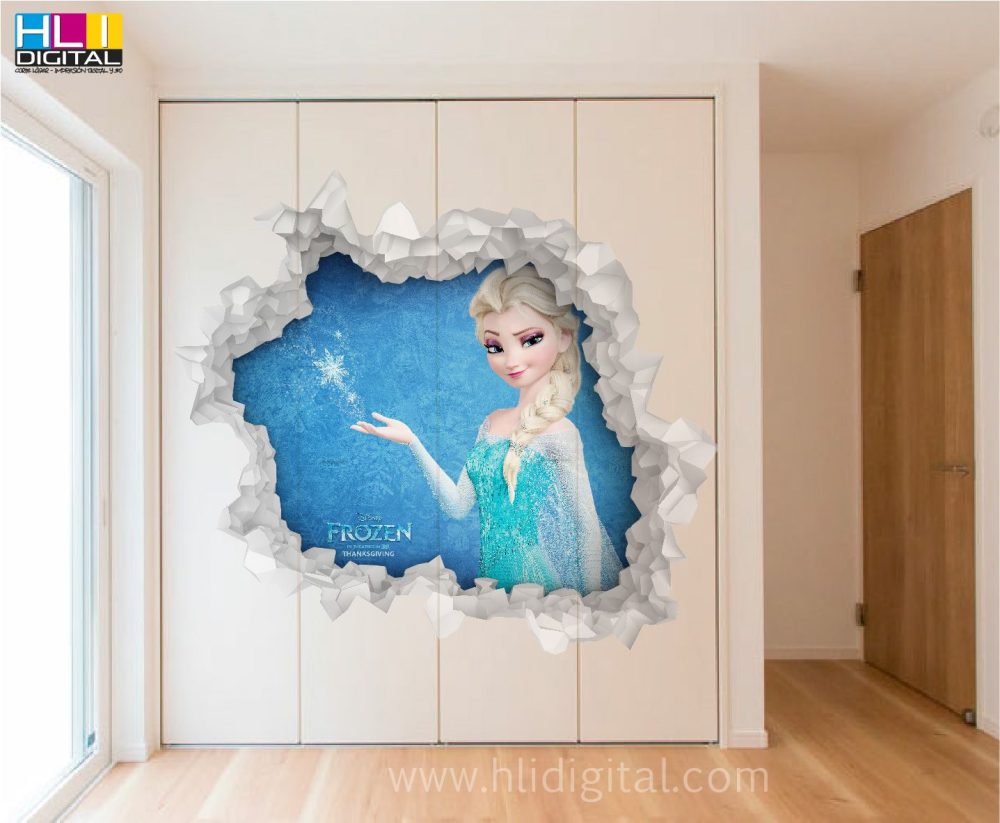 Pared rota 3D Frozen VP3D007 - Imagen 4