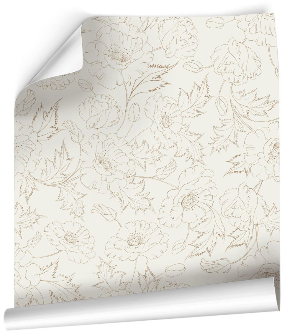 Papel pintado trazo floral - Imagen 2