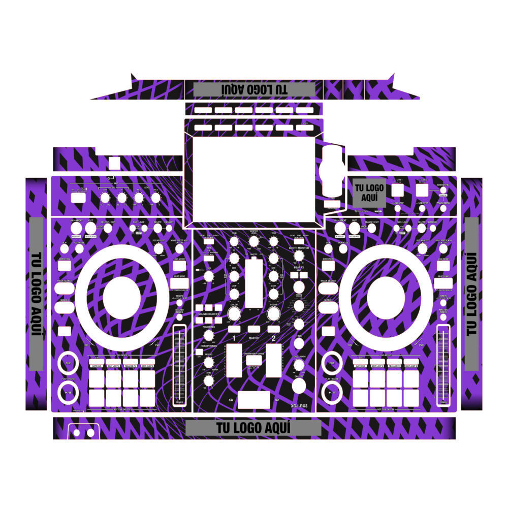 Kit Vinilos Controladora Pioneer XDJ-RX3 Personalizados morado