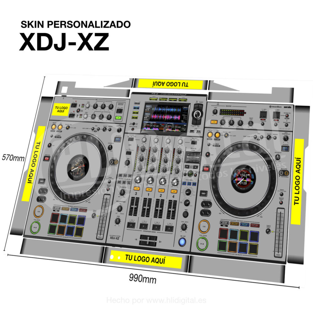 Skin personalizada para XDJ-XZ. Personaliza tu skin con diferentes acabados en HLI Digital.