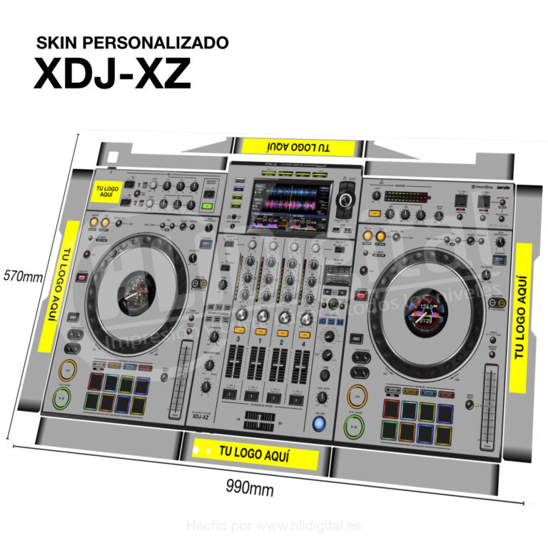 Skin personalizada para XDJ-XZ. Personaliza tu skin con diferentes acabados en HLI Digital.