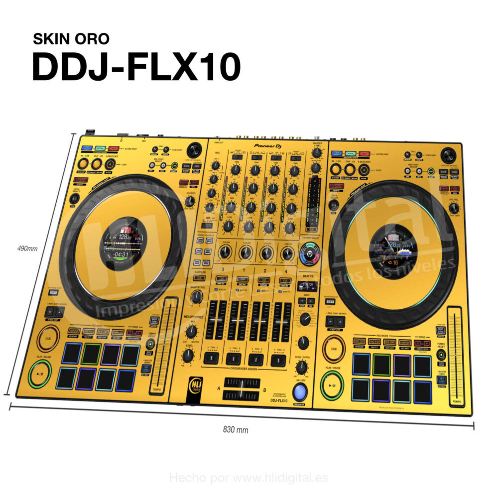 Skin oro para controladora DDJ-FLX10