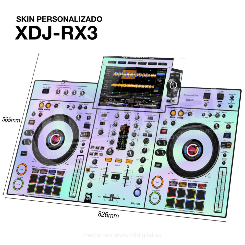 Skin holográfica para controladora XDJ-RX3