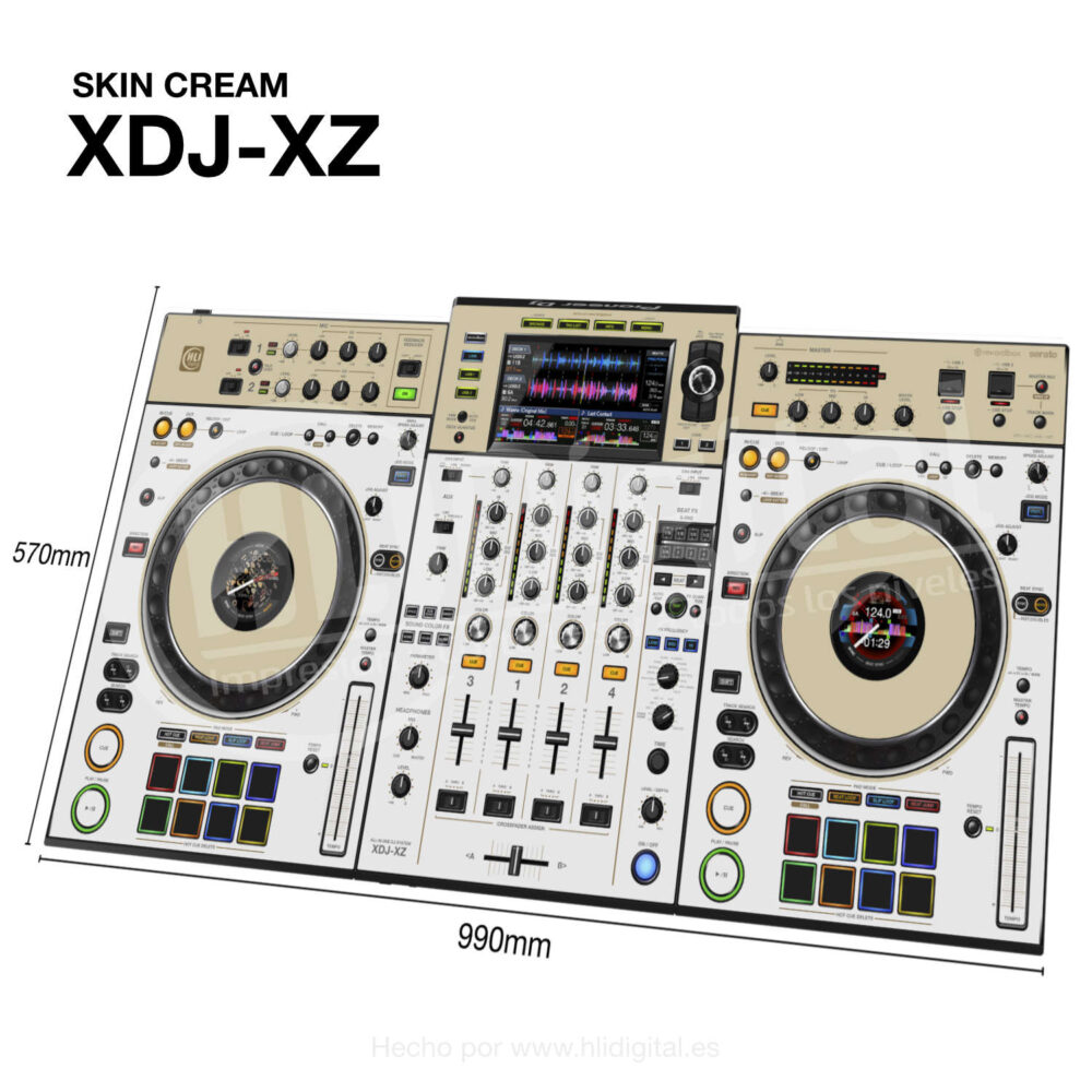 Skin bicolor para controladora XDJ-XZ acabado en cream