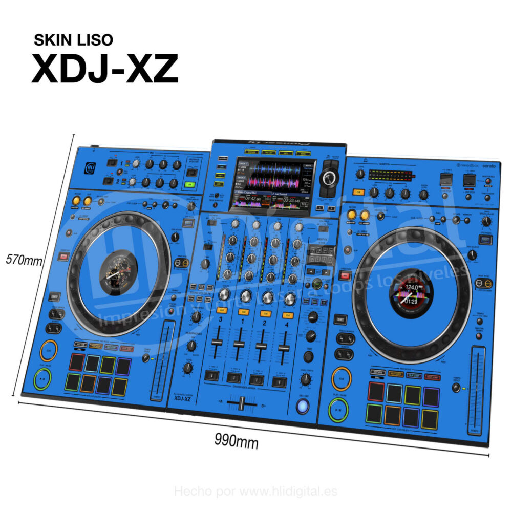 Skin liso para controladora XDJ-XZ acabado en azul