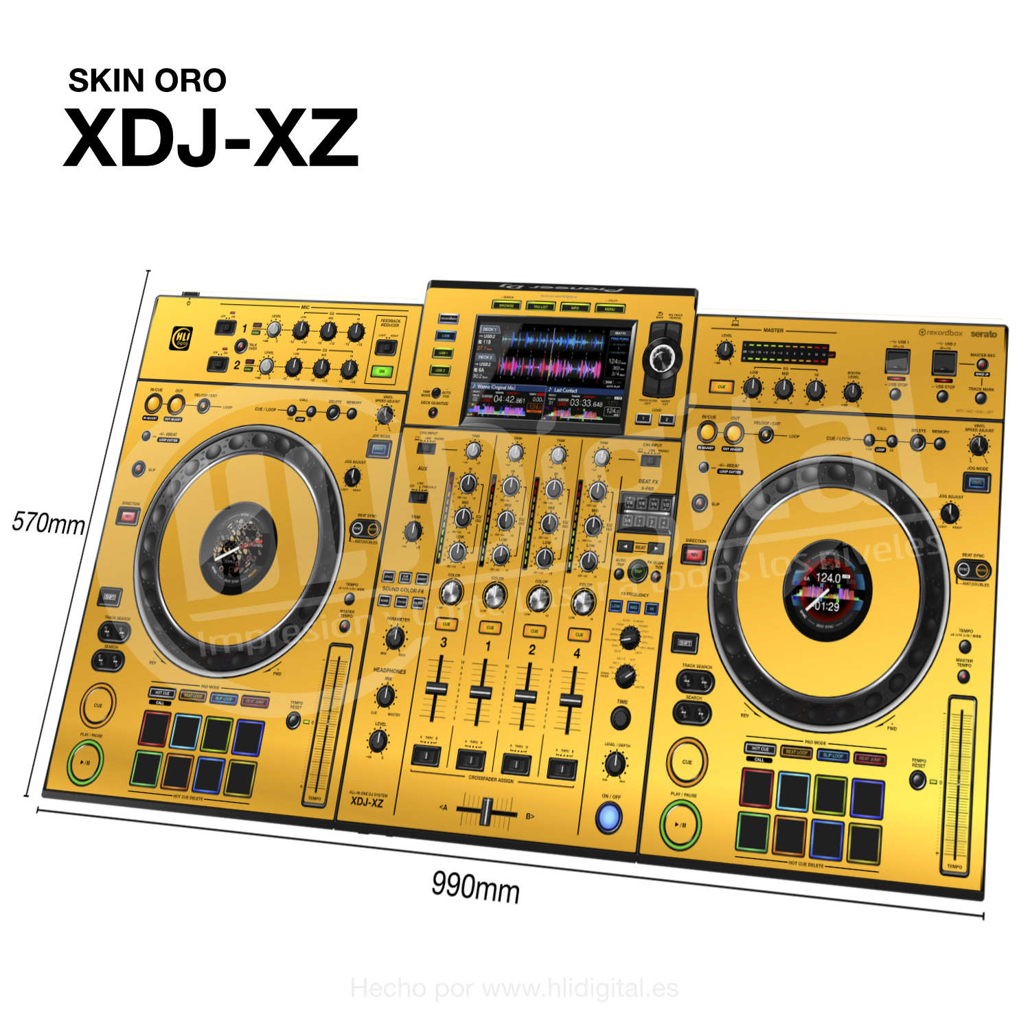 Skin oro para controladora XDJ-XZ